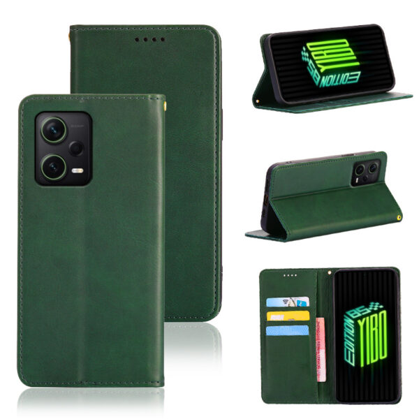 Xiaomi Redmi Note Serie Handyhülle Einfarbig Redmi Note 12 Pro+ 5G Einfach PU #1108 – Bild 2