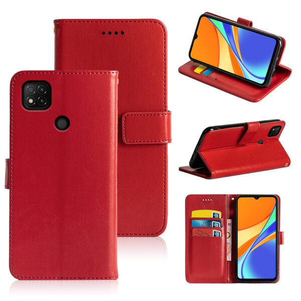 Xiaomi Redmi Serie Einfach Redmi 9c PU Crazy Horse Leder Handyhülle #1132 – Bild 2