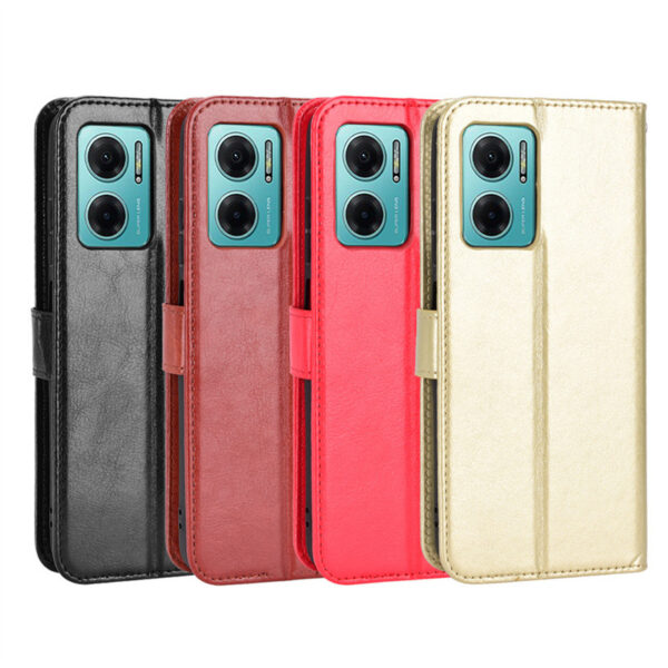 Xiaomi Redmi Serie Handyhülle Redmi 10 5G Crazy Horse Leder Einfach #1137 – Bild 2