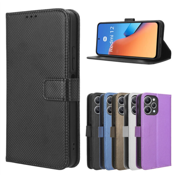 Xiaomi Redmi Serie Leder Diamant Einfach Redmi 12 Handyhülle #1138 – Bild 2